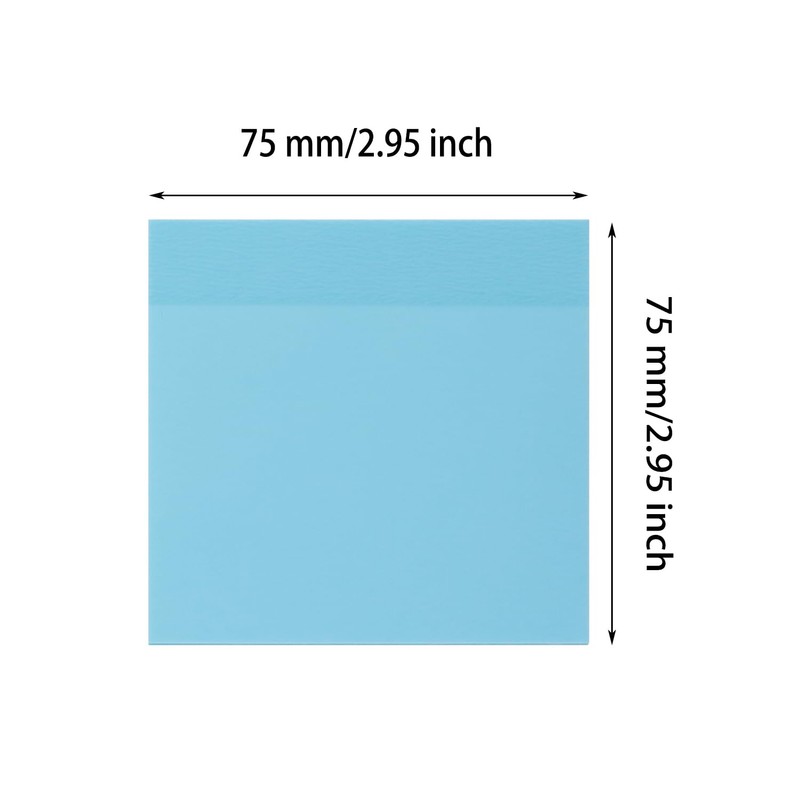 ONLYKXY 4 Pack Transparent Sticky Notes 3x3in Waterproof Self-Stick Book