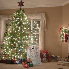 TONOS Christmas Gift Sack From Santa North Pole Xmas Present Bag For Kids Christmas Bag Stocking For Self Personalization,Large 28"x20"-L2