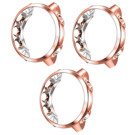 jojofuny 3pcs Music Fitness Watch Cover Protective Frame Cover for Smartwatch TPU Material Sleek Design