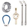 WUDQIJI Bicycle Spoke Wrench 5-Piece Set Spoke Tool Size 10-15