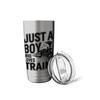 Just a Boy Who Loves Trains Funny Retro Steam Engine