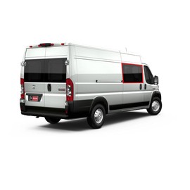 VanEssential Insulated Blackout Sliding Door Window Cover Designed for RAM Promaster Bare Metal Window Frame Van Years 2014 to Current Model - Cool Gray