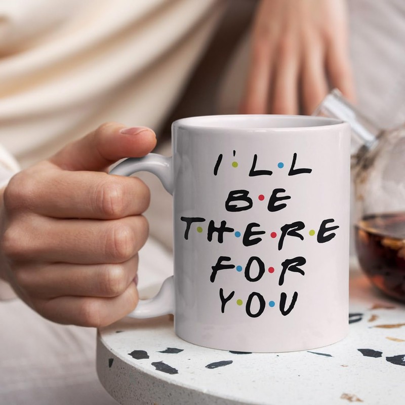 Taza divertida con texto en inglés «I 'll Be There