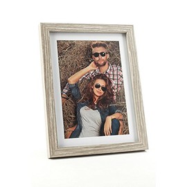 Levandeo Wooden Photo Frame for 12 Photos 10 x 15 cm with Glass Panels Natural Brown – Landscape or Portrait Photo Gallery Photo Collage Picture Photo Frame