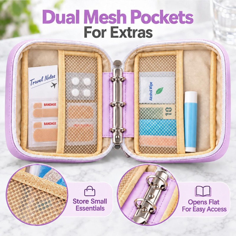 Pill Pouches for Travel Bag, Size 4.5 X 3.5 with