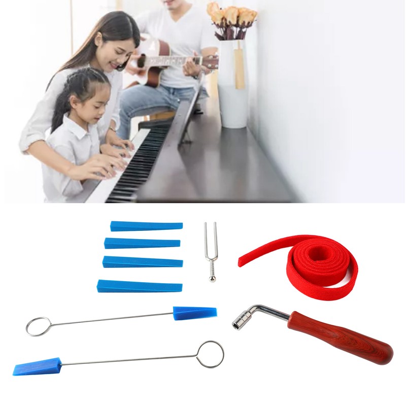 Piano Tuning Tool Set Tuning Wrench Fork Rubber Mute Wool