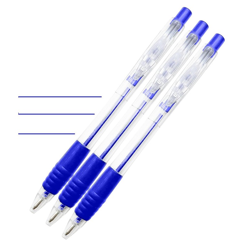 PaulStore 8 Ballpoint Pens Set Soft Non-Slip Grip Medium Ball