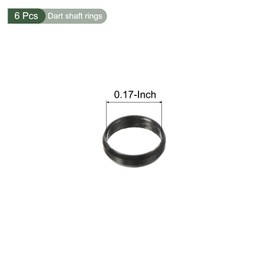 YOKIVE 6 Pcs Dart Shaft Rings, Indoor Outdoor Aluminum Dart O-Ring Accessory | Home, Club, Nylon and Plastic Shafts (Black)