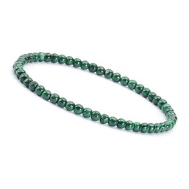 KIKILA - Mini pulseras de energía de piedras trituradas de 4 mm, pulsera de abalorio de piedra natural con abalorio pequeñas para mujeres, Una talla, Piedra