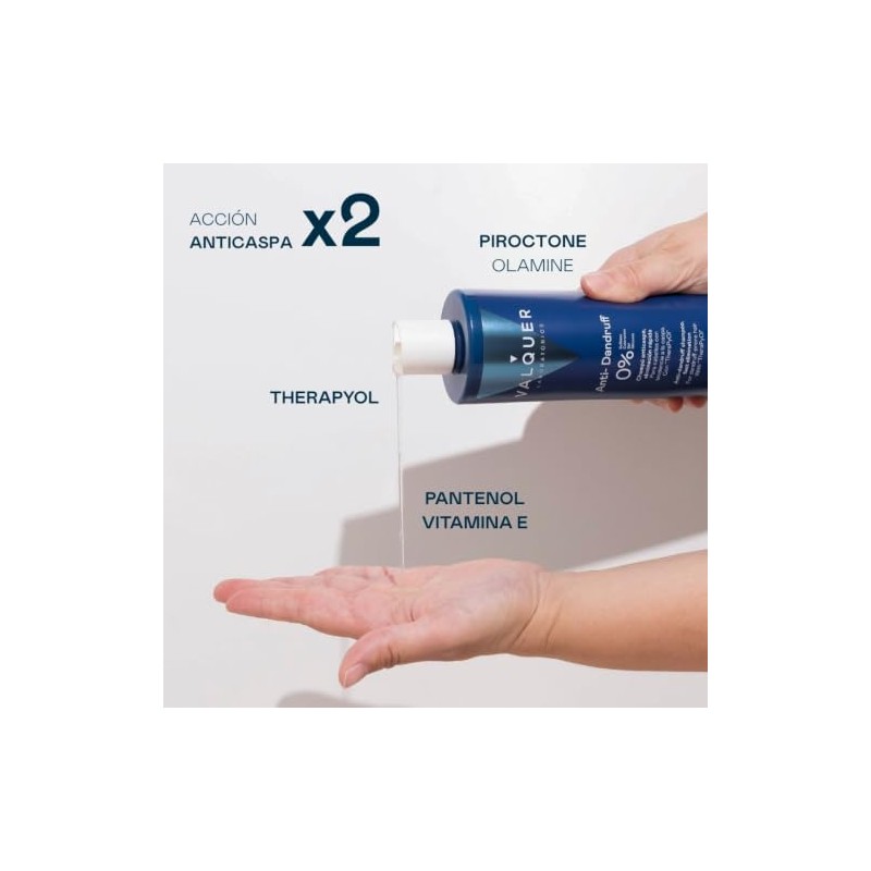 VALQUER Shampoo Anticaspa Zero Sin Sulfatos 400 ml
