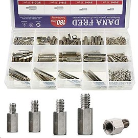 M3 Hex Carbon Steel Standoff Male Female Metric Thread Mount Spacer Screw Nut Bolt Motherboard Spacer Prototyping Accessories for PCB, Quadcopter Drone, Computer & Circuit Board Assortment Kit