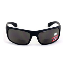 V.W.E. Large Men Safety Sunglasses With Reading Bifocal - ANSI Z87.1+ Certified Glasses Readers (Matte Black, 3.50, x)