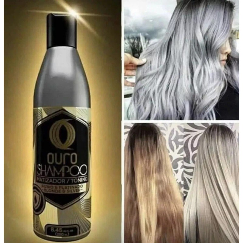 Ouro Kit 3 Shampoo Ouro® Matizante Plata 250 Ml