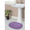 Home Weavers Double Ruffle Collection 100% Cotton Bathroom Rugs Set,