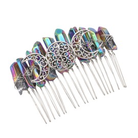 TOVINANNA 1pc Handmade Three-moon Pattern Hair Comb Natural Hair Decor for Weddings Banquets Parties Chic Headwear for Women Brides Bridesmaids