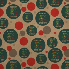 GRAPHICS & MORE Rock Out with Your Croc Out Crocodile Roll Funny Humor Premium Kraft Gift Wrap Wrapping Paper Roll