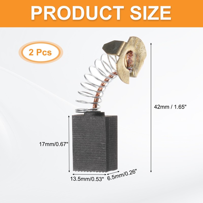 sourcing map 2 Pack CB-153 Carbon Brushes Set Replaces 18x13.5x6.5mm