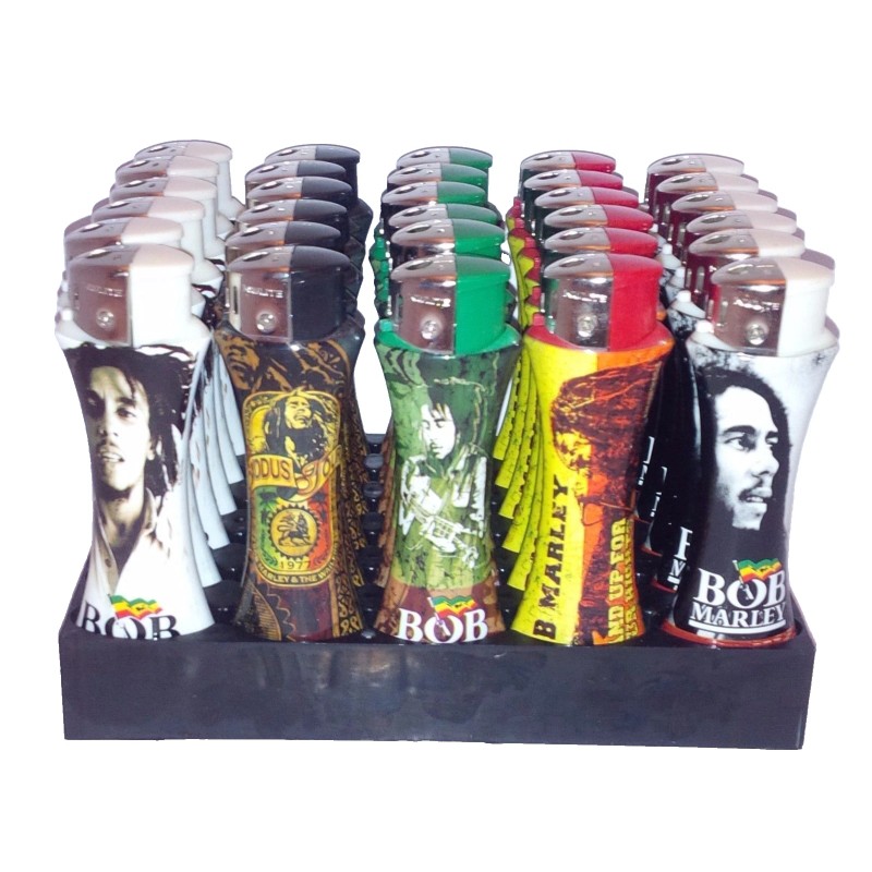 25 x BOB MARLEY CURVE LIGHTER different design Refillable Random