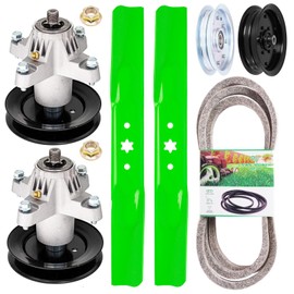 TENGMUJX 42" Lawn Mower Deck Rebuild Kit Fit MTD Craft sman Z6000 Zero Turn Lawn Mower Includes (2) Spindles 918-05137 618-05137 (2) Blades 490-110-M108 (2) Idler Pulley 756-05042 756-04511B