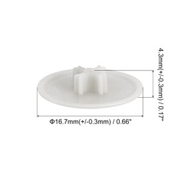 sourcing map Pack of 80 Screw Caps Cover 16.7 x 4.3 mm Plastic Screws Decoration Cover for Phillips Cams Mounting Nut Self-Tapping Screw Light Grey