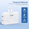 ETwinCoo 3 Way Flat Wall Outlet Extender Safe AC Adapter