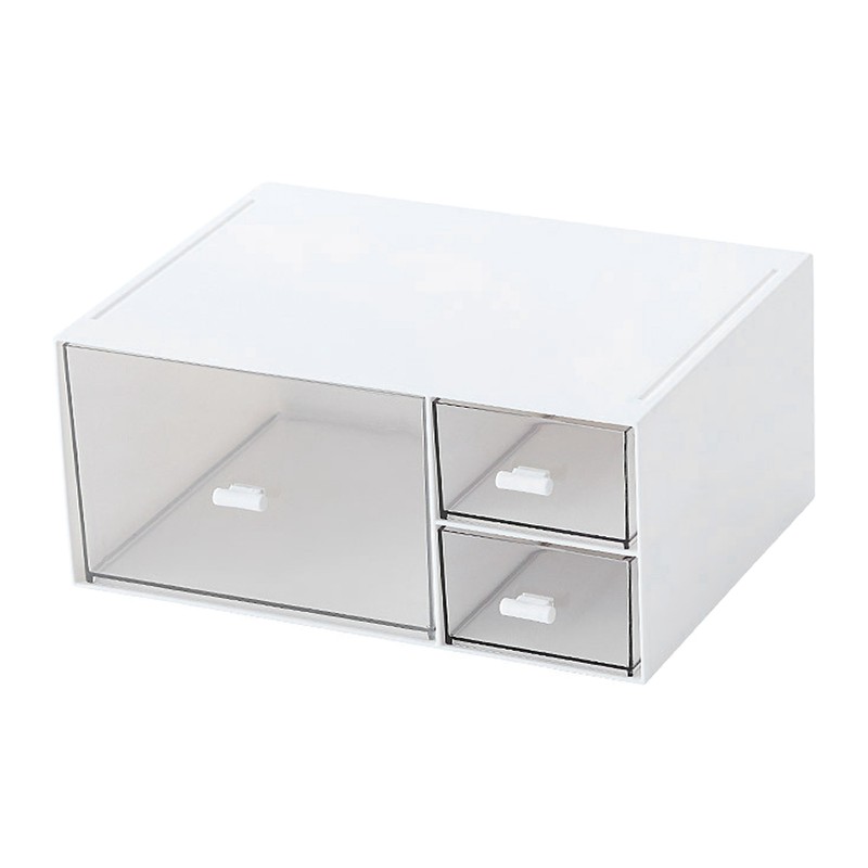 Large Desk Organizer Drawers Multipurpose Clear Stationery Cosmetic Storage Bins