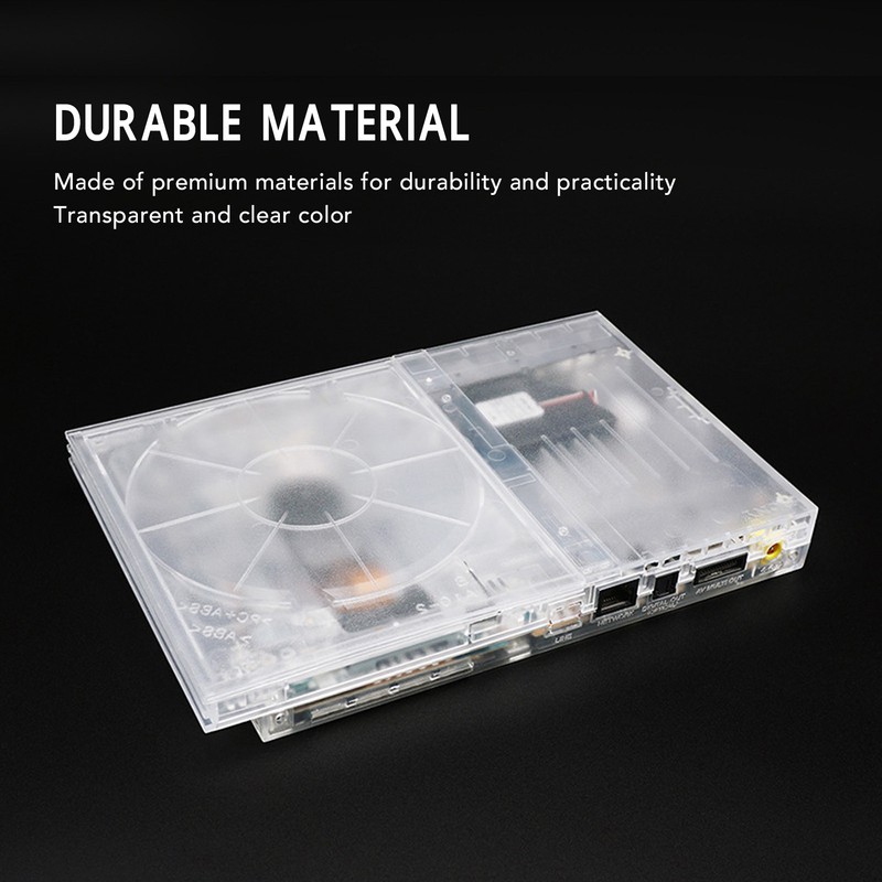 for PS Slim Clear Case DIY Replacement Transparent Game Console