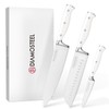 diamosteel White Knife Set, 3-Piece Knives Set for Kitchen with