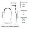 Mailbox Latch and Handle Kit, Thickened Metal Mailbox Door Replacement