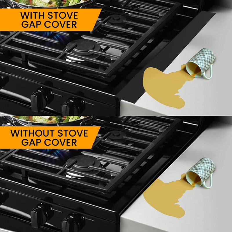 INGUINII 2-Pack Stove Gap Cover 25 Inch- Heat Resistant Non-Slip