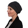 Deresina Harmony Volume Headwear Bamboo Chemo Hat for Women, black,