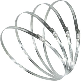 TEXNINC 4 Pcs 27.5-Inch/700mm (Diameter) Large Hose Clamps Stainless Steel Pipe Clamp, Adjustable Worm Gear Hose Clamps Heavy Duty Metal Clamps for Securing Pipes, Tubes, Agricultural & Industrial Use