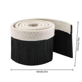 Nizirioo Nylon Engraving Machine Dust Cover Brush: 1m x 70mm Vacuum Brush for Engraving Machine, Engraving Machine, Dust Protection Brush, for CNC Router Spindle Motor Dust Brush (Black)