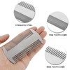 2Pcs Ergonomic Handle Dual Action Beard Comb Portable Metal Beard