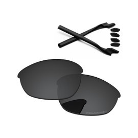 PapaViva Replacement Lenses & Rubber Kits for Oakley Half Jacket 2.0 Black Grey - Polarised