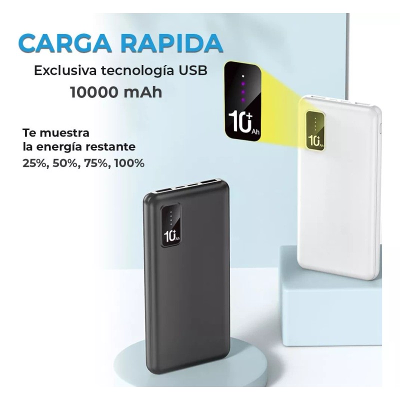 EGTMA Batería Portátil Carga Rápida 10000mah