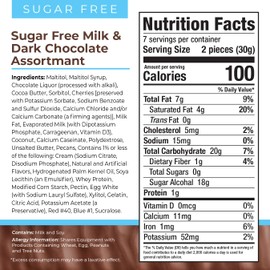 Asher's Sugar Free Chocolate Candy Assortment - Kosher, Keto, Milk & Dark Chocolates (15 pieces, 8 oz.)