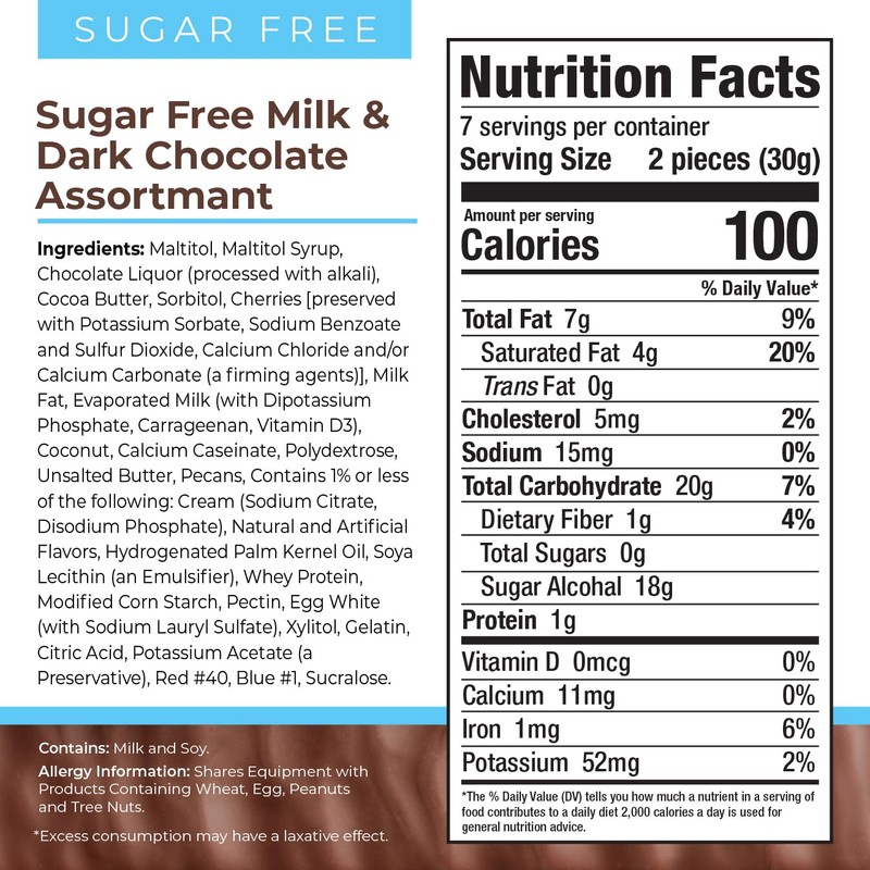 Asher's Sugar Free Chocolate Candy Assortment - Kosher, Keto, Milk