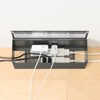 MUJI Steel Tap Storage Box with Flap, Dark Gray, 12.6×3.9×5.5