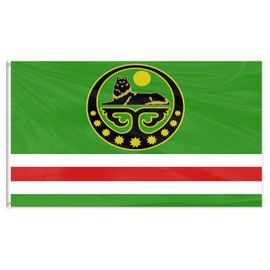 FLAGBURG Chechnya National Flag 90 x 150 cm of the Russian Republic of Chesia, Waterproof Printed Flag with Eyelets for Outdoor and Indoor Decoration