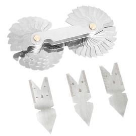 Yakamoz 58 Pcs Screw Thread Gauge Set with 3Pcs Center Gage, Acogedor US System + Metric（60°） + inch（55°） Center Gauge Tool Set, Screw Thread Pitch Cutting Gauge Tool Set