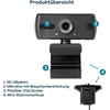 SIMPLETEK - Full HD 3.0 MegaPixel USB Webcam | Integrated