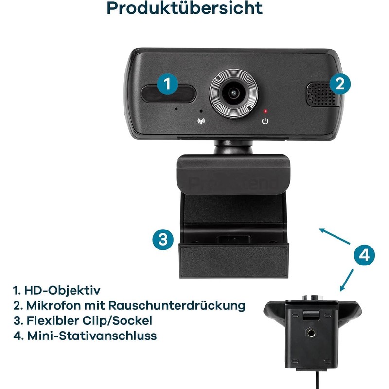 SIMPLETEK - Full HD 3.0 MegaPixel USB Webcam | Integrated