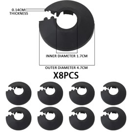 8 Pieces Pipe Rings, Pipe Collars, Pipe Snap Rings, Pipe Opening Decorative Covers, Water Pipe Covers, Pipe Hole Covers for Drainage Pipes, Heating Pipes.