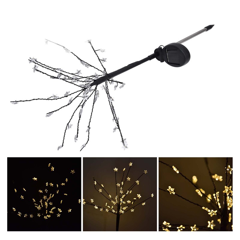 2PCS Solar Lawn Light LED Star Lawn Light Waterproof 2-Mode