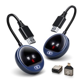 Wireless HDMI Transmitter and Receiver 4K with LED Display, 1080P 60Hz Wireless HDMI Extender 2.4G & 5G for Streaming Smooth Video & Audio from Laptop PC Camera TV Box to Monitor Projector HDTV-165FT