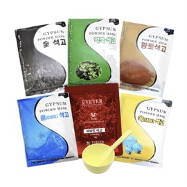 Eveever plaster pack (wormwood charcoal red clay jade cool vitamin heat plaster) + rubber ball, spatula added red clay plaster / 이브에버 석고팩(약쑥 참숯 황토 옥 쿨 비타민열 석고)+고무볼, 스파츌러 추가 황토 석고