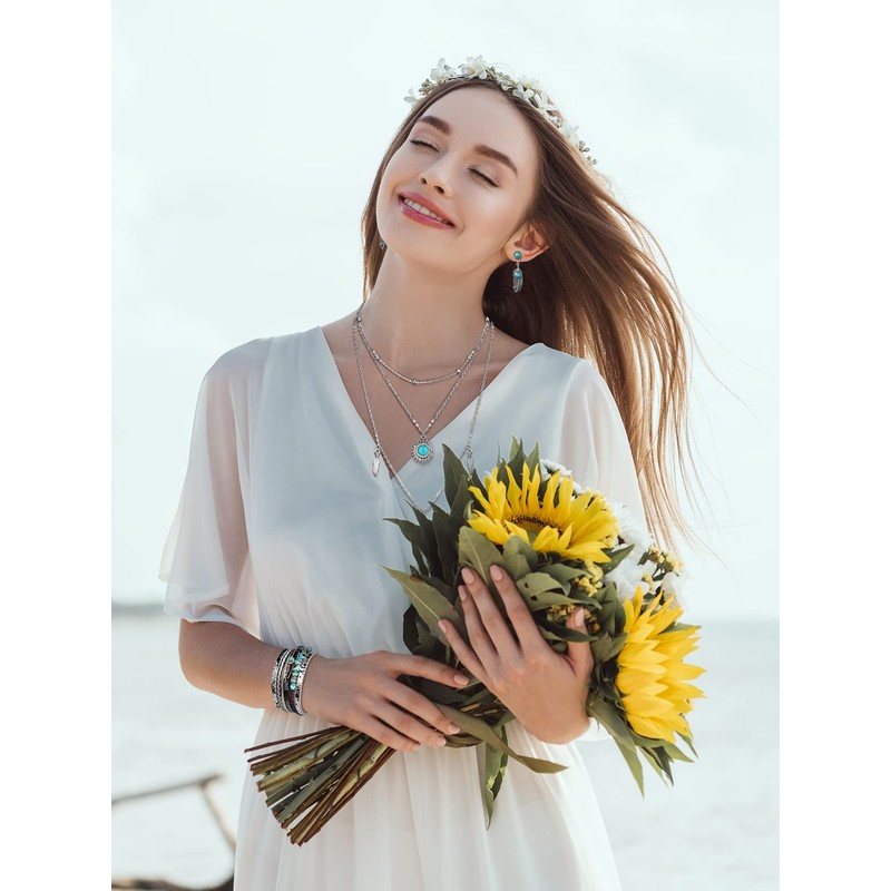 Inbagi 3 Pcs Western Jewelry for Women Bohemian Set, Boho