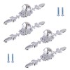 Qianxihu 4Pcs Diamond Drawer Knobs Plate Crystal Cupboard Door Handles