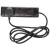 PRO ELEC - Extension Lead, 3 Socket, 2 Metres (Black)